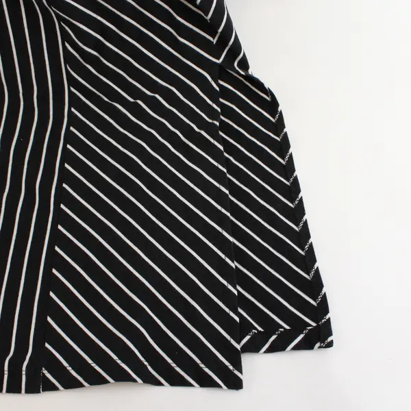 AnyBody Women's Plus Size 2X Black and White Striped Maxi Dress Sleeveless