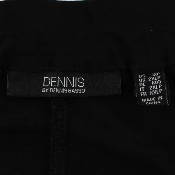Dennis Basso Women's Size 1XP Black Wide Leg Crop Pants