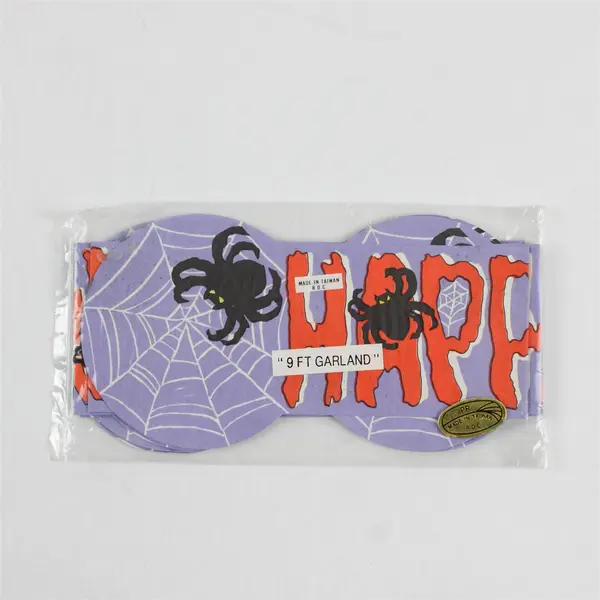 Lot of 5 Vintage 1990s Halloween Spiders 9 ft Paper Garlands
