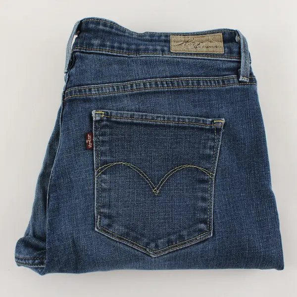 Levi's Demi Curve Classic Slim Leg Jeans Women's 12 Medium Wash Blue Denim