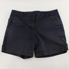 Tommy Hilfiger Womens Navy Chino Shorts Size 8 Classic Casual Cotton Blend