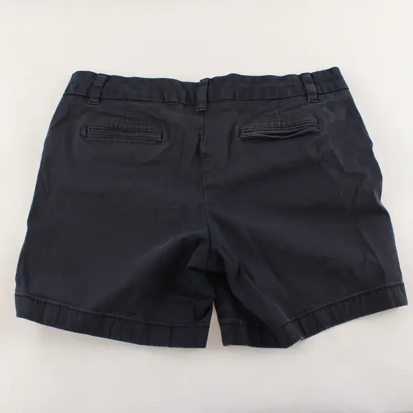 Tommy Hilfiger Womens Navy Chino Shorts Size 8 Classic Casual Cotton Blend