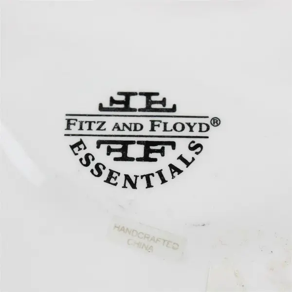 Fitz and Floyd Essentials Snowman with Broom Ceramic Plate 9"