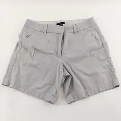Tommy Hilfiger Shorts Womens Size 8 Gray Flat Front Cotton Chino 