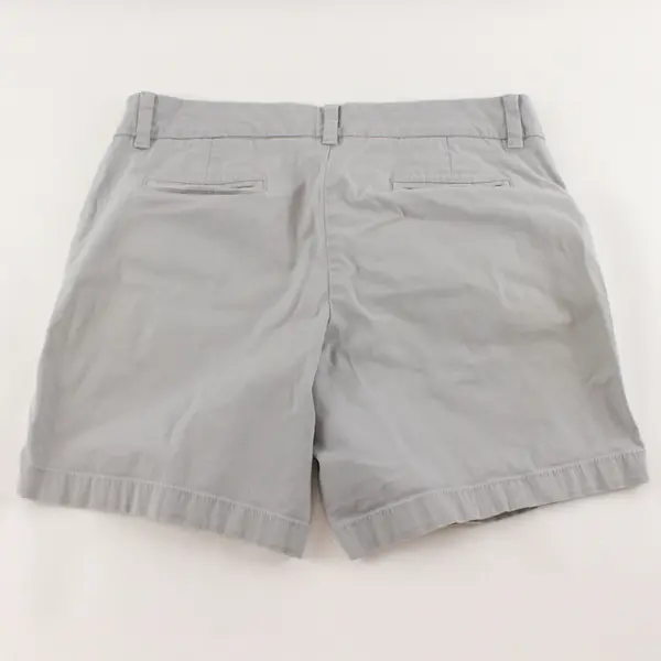 Tommy Hilfiger Shorts Womens Size 8 Gray Flat Front Cotton Chino 