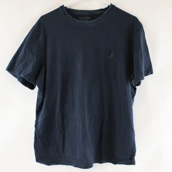Nautica Sleepwear T-Shirt Men's Large Navy Blue Short Sleeve Crew Neck Cotton