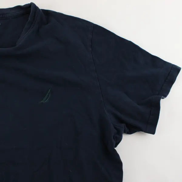Nautica Sleepwear T-Shirt Men's Large Navy Blue Short Sleeve Crew Neck Cotton
