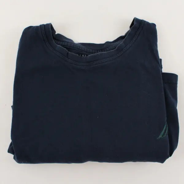 Nautica Sleepwear T-Shirt Men's Large Navy Blue Short Sleeve Crew Neck Cotton