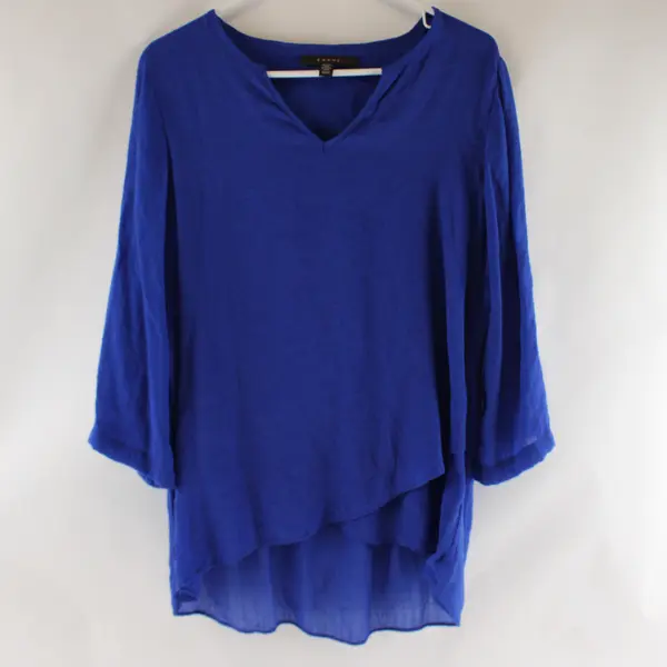 Fever Women's Blouse Size Medium Royal Blue Top