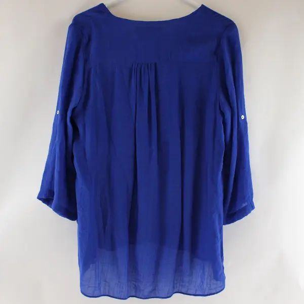 Fever Women's Blouse Size Medium Royal Blue Top