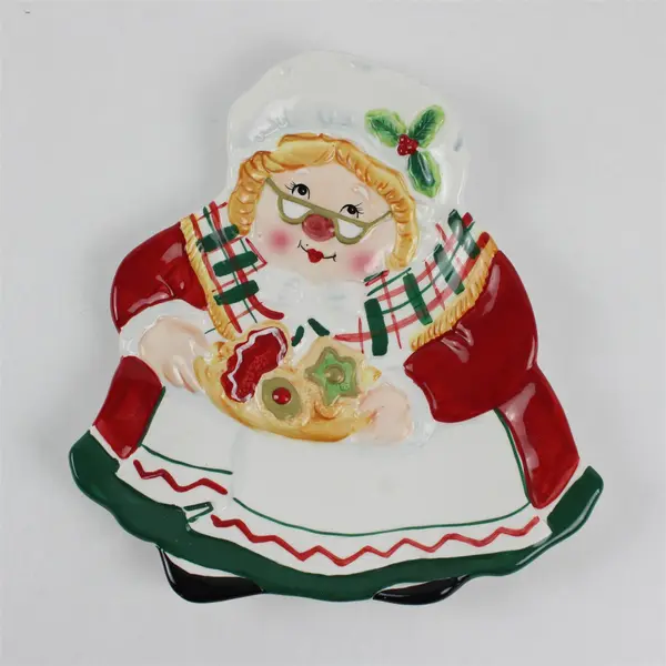 Gift Gallery by Fitz and Floyd Mrs. Claus Cookies Ceramic Decorative Plate 8.5in