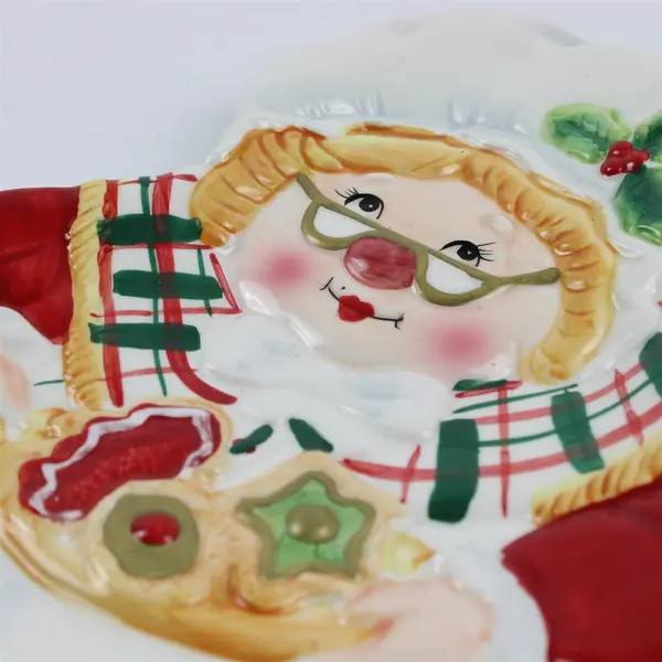 Gift Gallery by Fitz and Floyd Mrs. Claus Cookies Ceramic Decorative Plate 8.5in