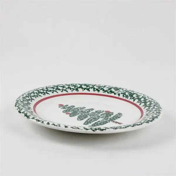 Furio La Primula Christmas Tree Ceramic Plate 8"