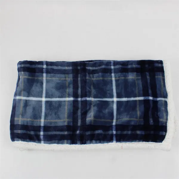 UGG Blue Plaid Fuzzy Sherpa King Pillowcase