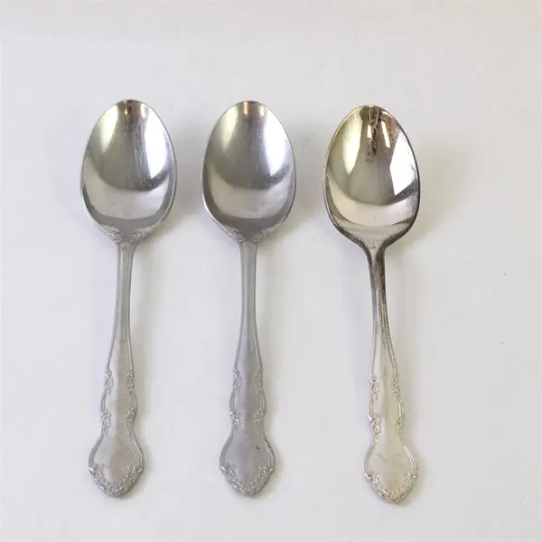 Lot of 3 Retroneu Jenna Pattern Place Oval Spoons Flatware