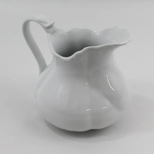 Freddi Ceramics White Porcelain Pitcher China 5"