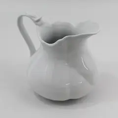 Freddi Ceramics White Porcelain Pitcher China 5"