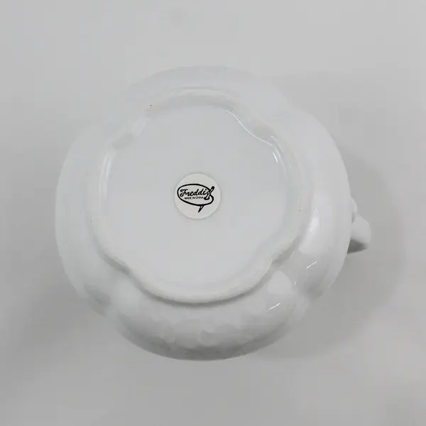 Freddi Ceramics White Porcelain Pitcher China 5"