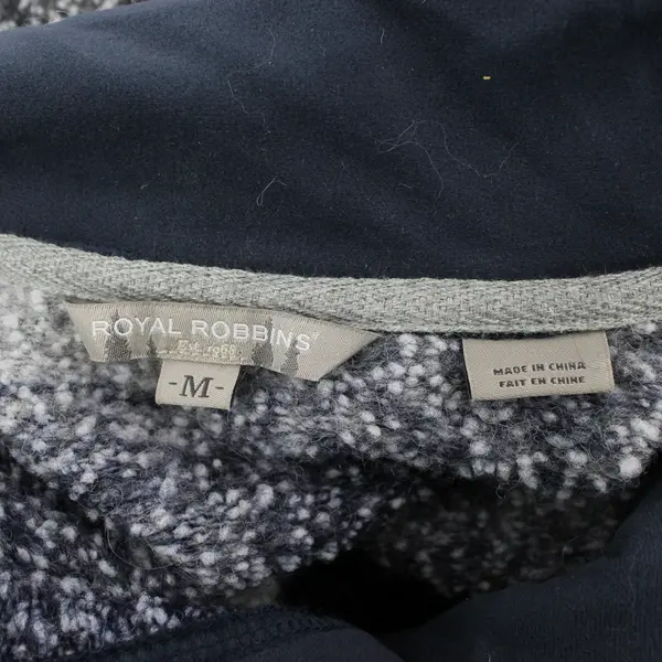 Royal Robbins Women's M Grey/Blue Wool Blend Snap Button Up Jacket