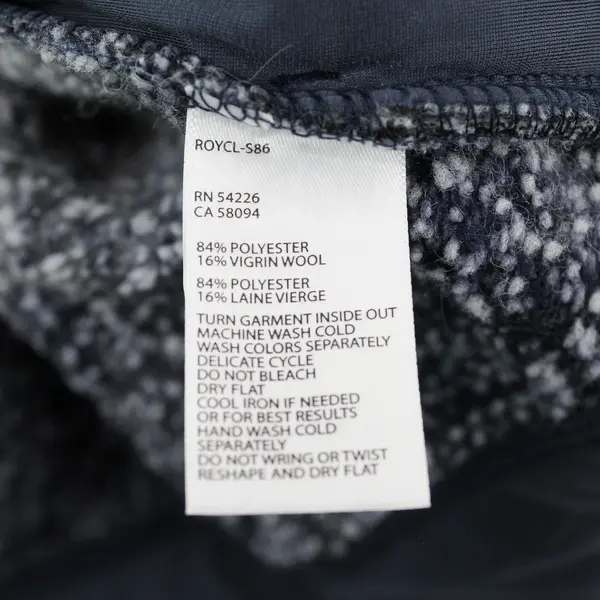 Royal Robbins Women's M Grey/Blue Wool Blend Snap Button Up Jacket
