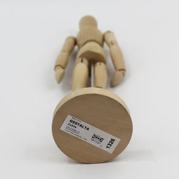 IKEA GESTALTA 21576 Wooden Poseable Artist Mannequin Figure w/Base 13in