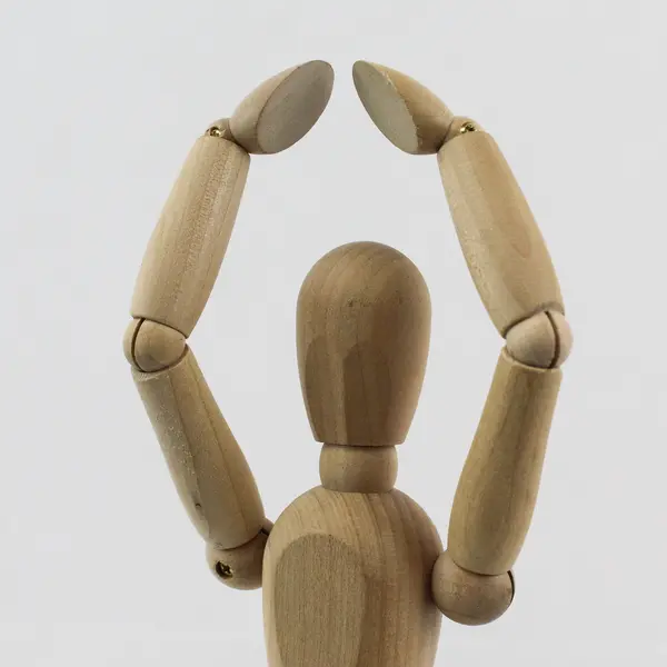 IKEA GESTALTA 21576 Wooden Poseable Artist Mannequin Figure w/Base 13in