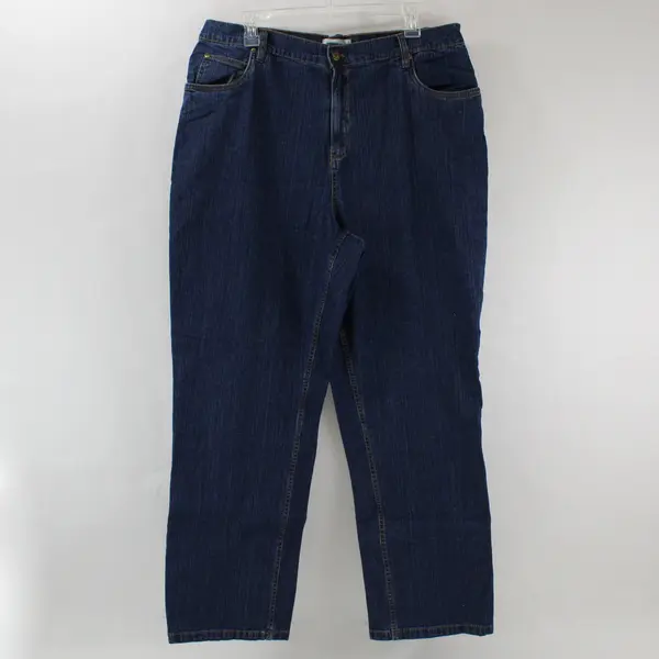 Venezia Woman 18W Blue Stretch Straight Leg High Rise Denim Jeans
