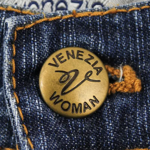 Venezia Woman 18W Blue Stretch Straight Leg High Rise Denim Jeans