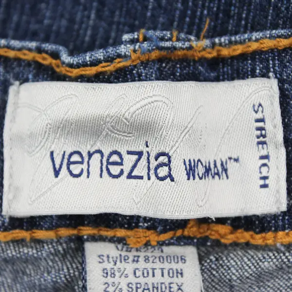 Venezia Woman 18W Blue Stretch Straight Leg High Rise Denim Jeans