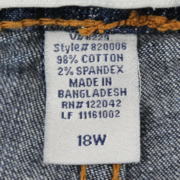 Venezia Woman 18W Blue Stretch Straight Leg High Rise Denim Jeans