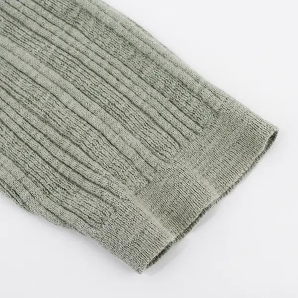 Great Northwest Women's M Green 100% Cotton Ribbed Open Front Cardigan