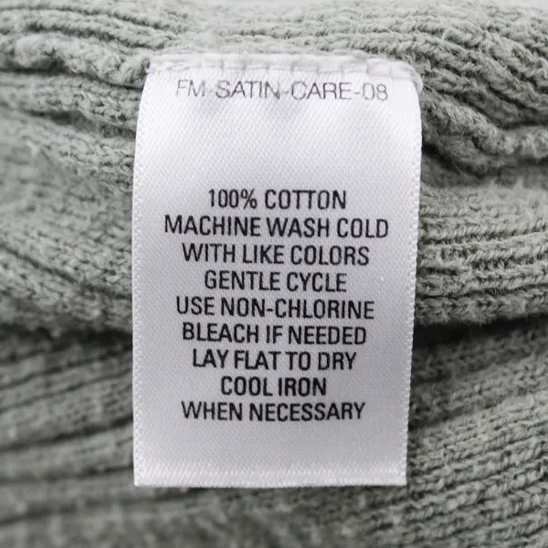 Great Northwest Women's M Green 100% Cotton Ribbed Open Front Cardigan