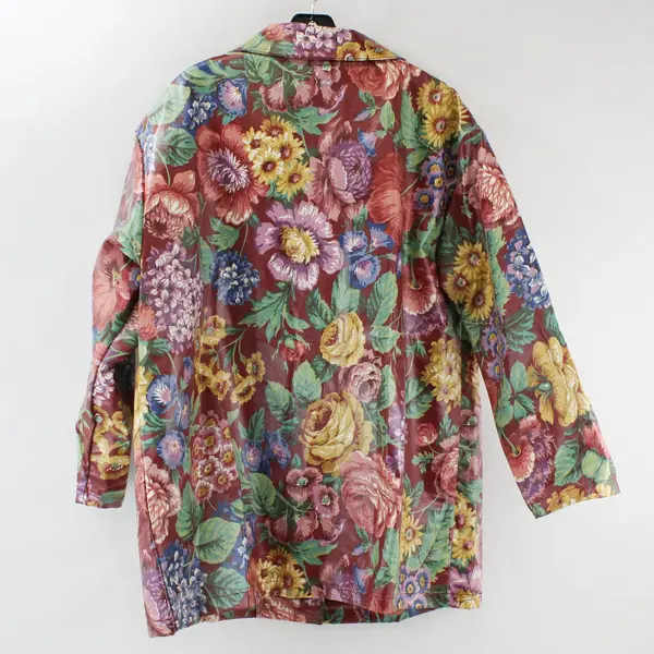Vintage Nordic House Designs NYC (L-XL) Coated Cotton Floral Rain Jacket
