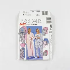 McCall's 3454 2001 Robe Tunic Top Pants Shorts Pattern RR 18W-24W UNCUT