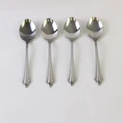 Lot of 4 Reed & Barton Rebacraft Sarajevo Stainless Teaspoons