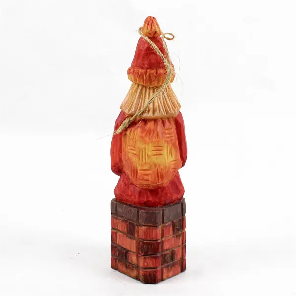 Kurt S. Adler Vintage Style Resin Santa Ornament Rustic Carved Look