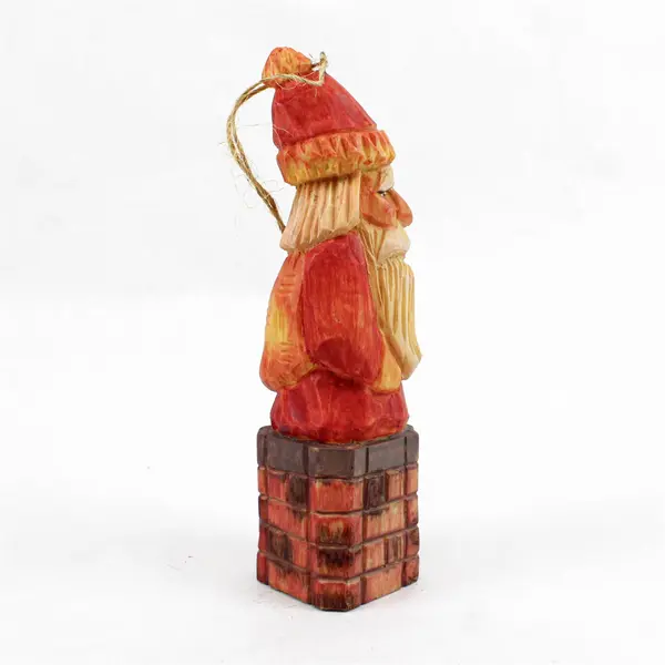 Kurt S. Adler Vintage Style Resin Santa Ornament Rustic Carved Look