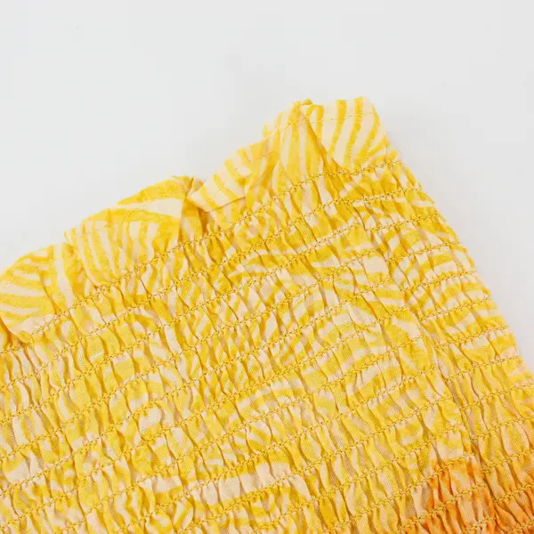 Handmade Yellow Orange Pink Ombre Strapless Midi Sundress Women's XL