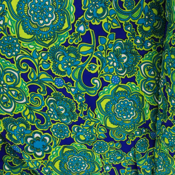 Handmade Green and Blue Floral Strapless Maxi Sundress Women's Size XL