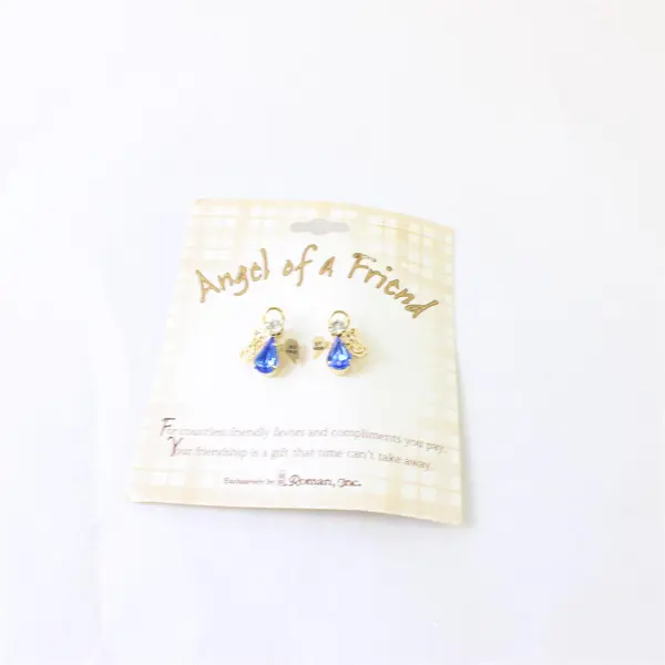Roman Inc Angel of a Friend 2 Lapel Pins 15263 Blue Stone NWT