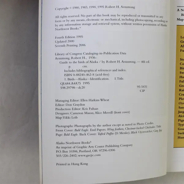 Guide to the Birds of Alaska Robert H. Armstrong Paperback
