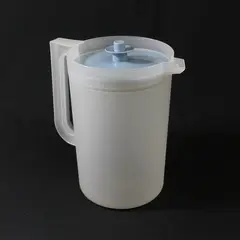 Vintage Tupperware 1676-1 Frosted 1/2-Gallon Pitcher Blue Lid