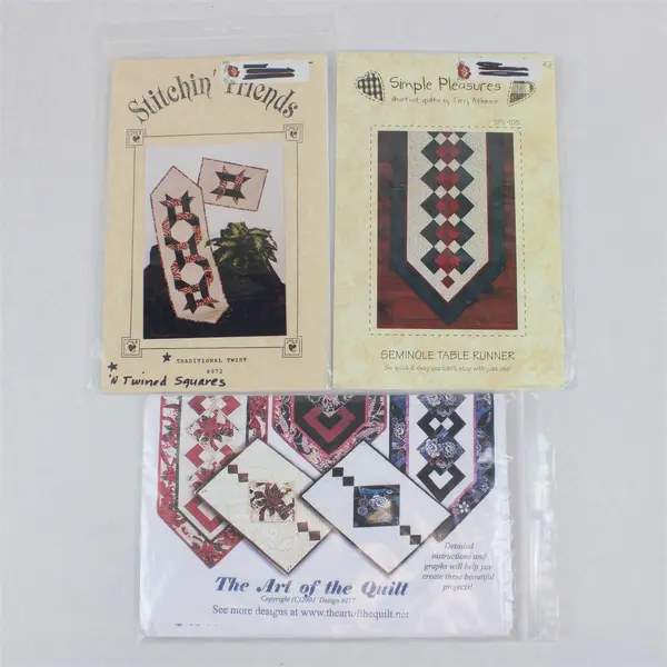 Lot 4 Table Runner Patterns Art of Quilt #117 TQC-272 SPL-105 #972