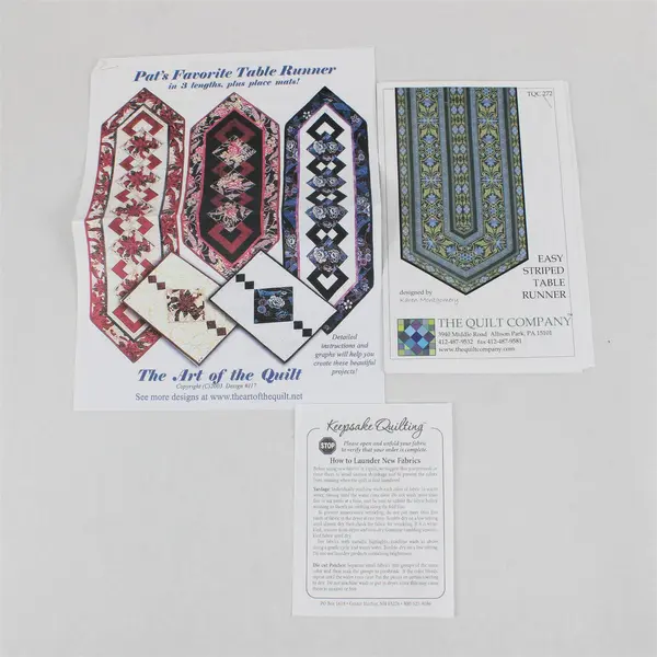 Lot 4 Table Runner Patterns Art of Quilt #117 TQC-272 SPL-105 #972