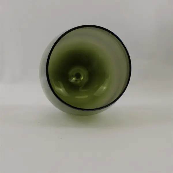 Lot of 4 Olive Green Tinted Wine Glasses