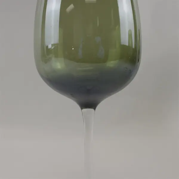 Lot of 4 Olive Green Tinted Wine Glasses