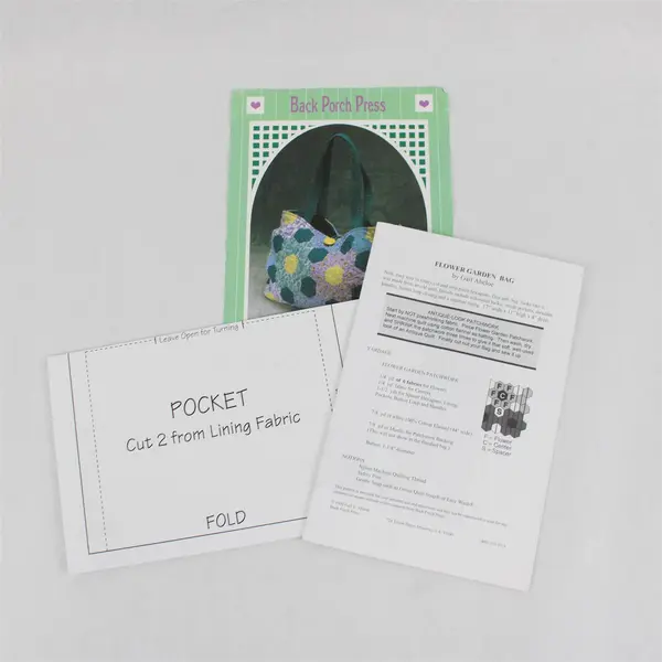 Lot of 3 Tote Bag Sewing Patterns X-Bag FC2411 PineTree 129 Flower Garden