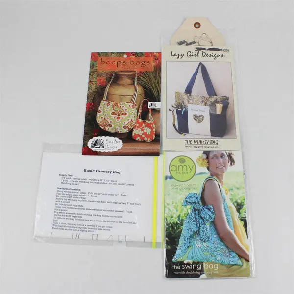 Lot of 4 Bag Purse Sewing Patterns Amy Butler Whimsy #206 RainShed #170