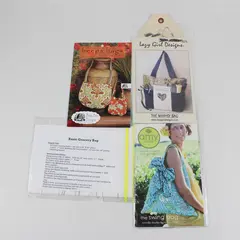 Lot of 4 Bag Purse Sewing Patterns Amy Butler Whimsy #206 RainShed #170