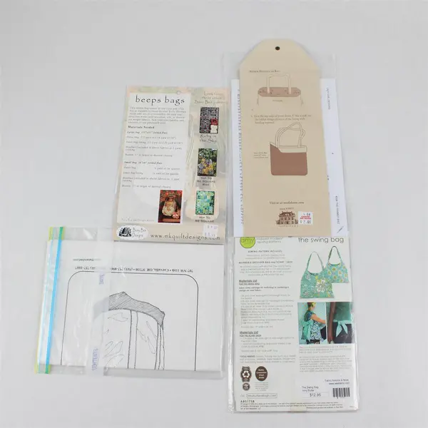 Lot of 4 Bag Purse Sewing Patterns Amy Butler Whimsy #206 RainShed #170